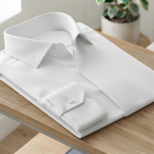 Italian Invisible Button Formal Shirt ( white )